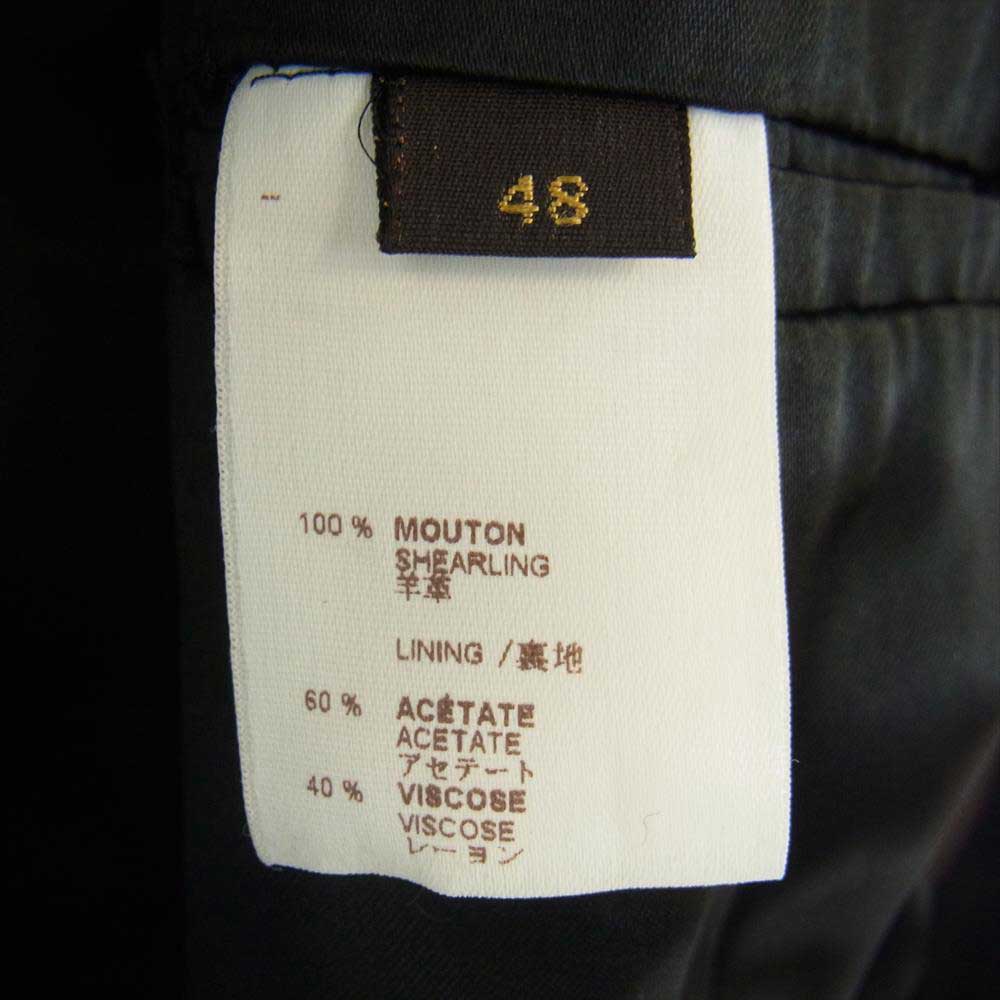 LOUIS VUITTON ルイ・ヴィトン シャーリング ムートン ジャケット ブラック系 48【中古】