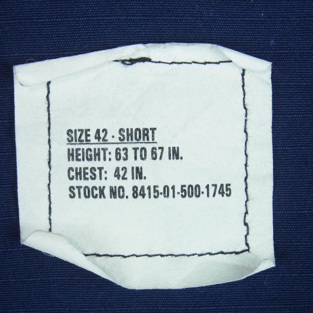 アメリカ沿岸警備隊 SP0100-99-D-0343 ヴィンテージ 99s USCG BDU ミリタリー ジャケット ブルー系 42 SHORT【中古】