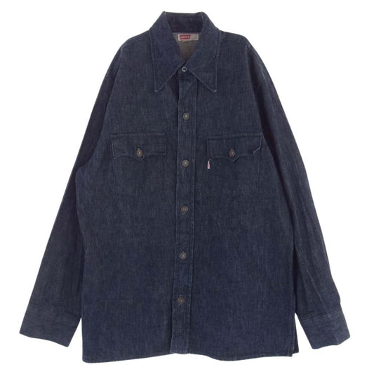 Levi's リーバイス ヴィンテージ 70s BIG E デニム シャツ ジャケット ネイビー系 L【中古】
