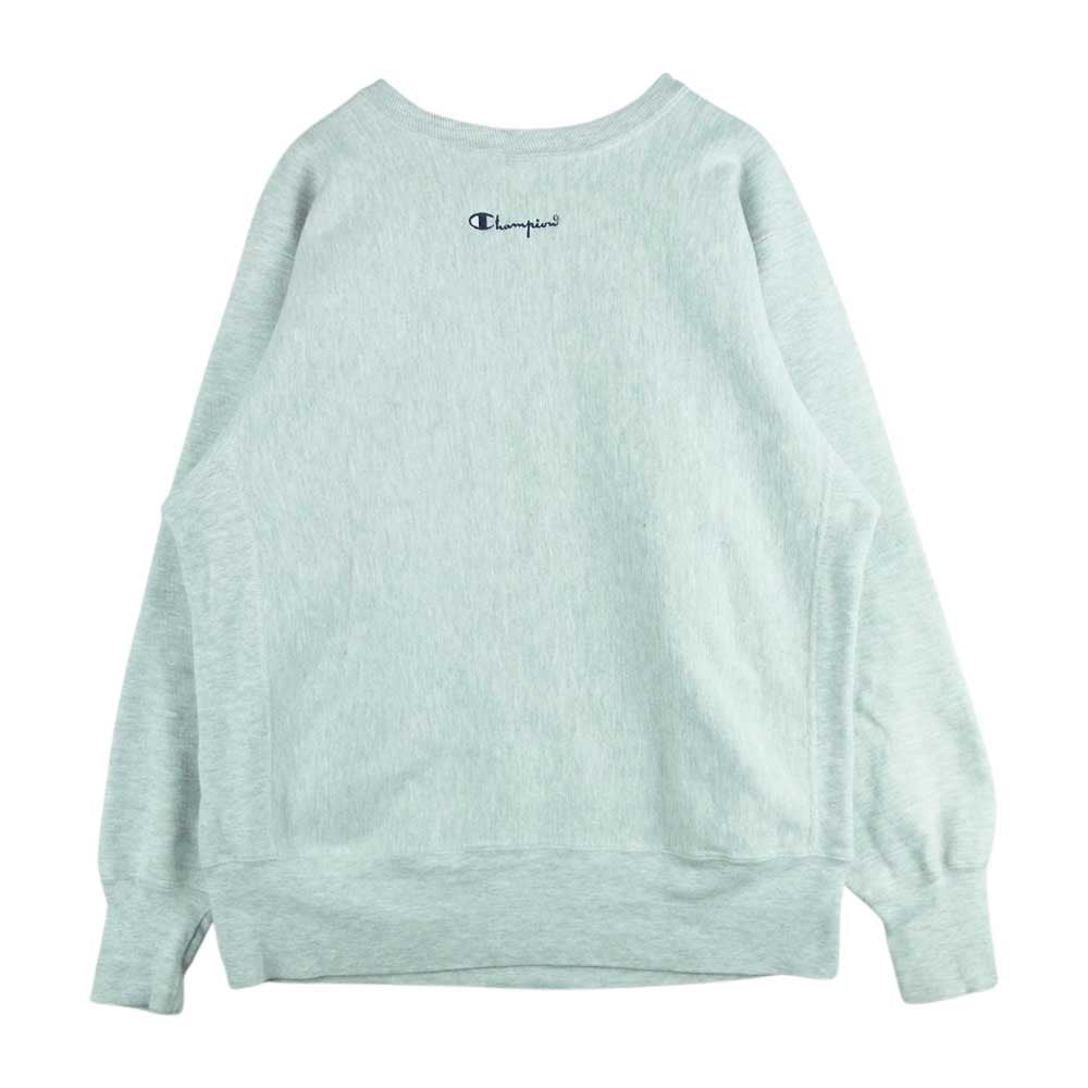 Champion チャンピオン ヴィンテージ 90s USA製 刺繍タグ リバースウィーブ 刺繍 スウェット トレーナー グレー系 L【中古】
