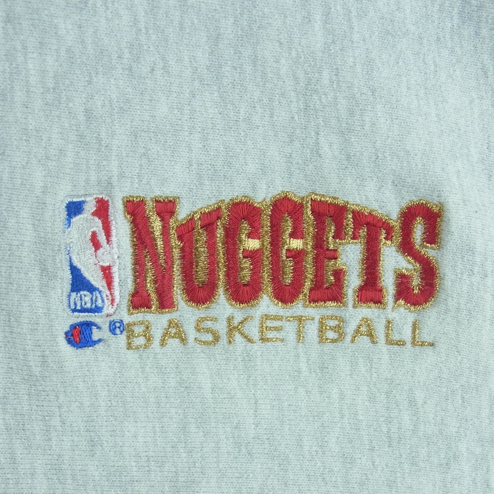 Champion チャンピオン ヴィンテージ 90s USA製 刺繍タグ リバースウィーブ 刺繍 スウェット トレーナー グレー系 L【中古】