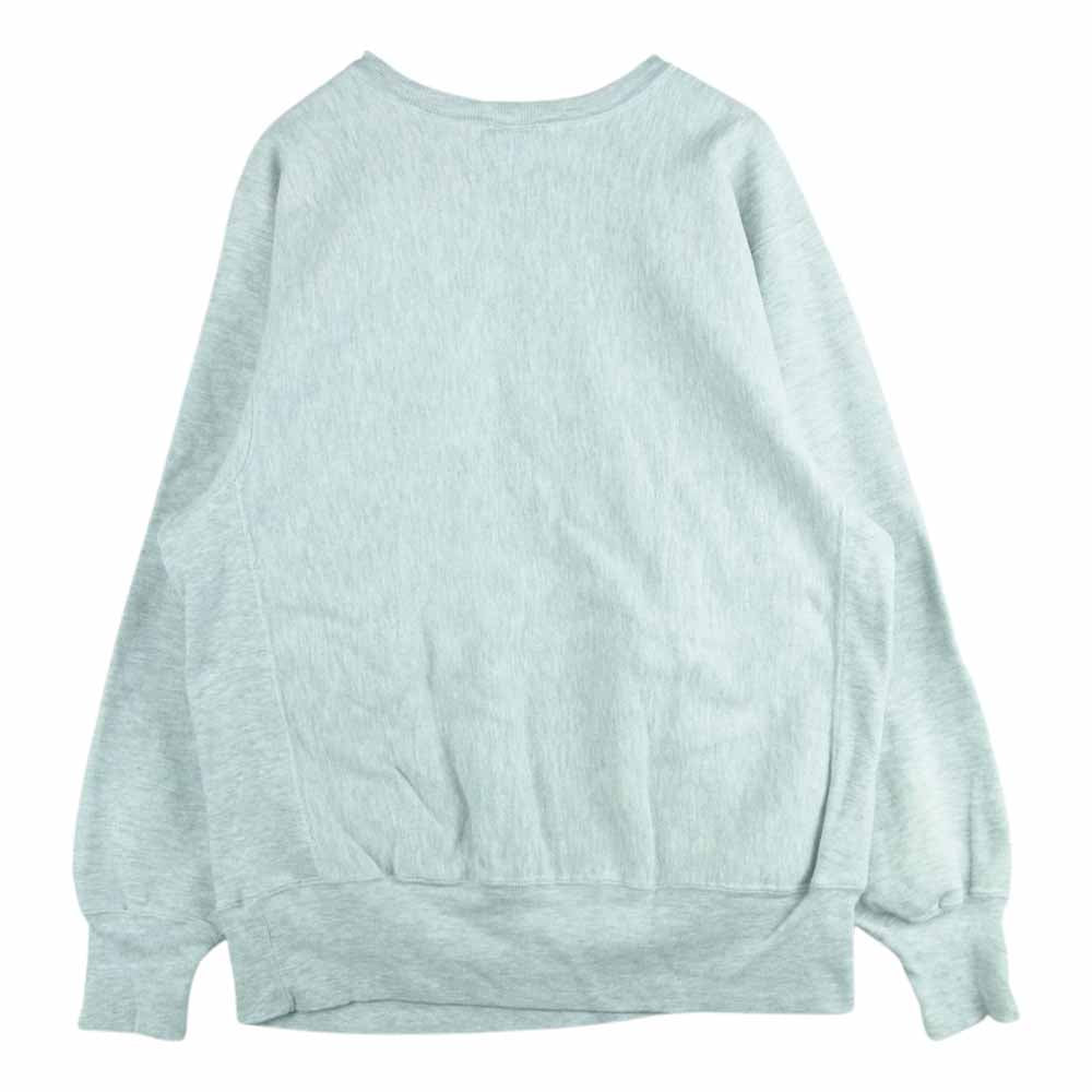 Champion チャンピオン ヴィンテージ 90s USA製 刺繍タグ リバースウィーブ プリント スウェット トレーナー グレー系 L【中古】