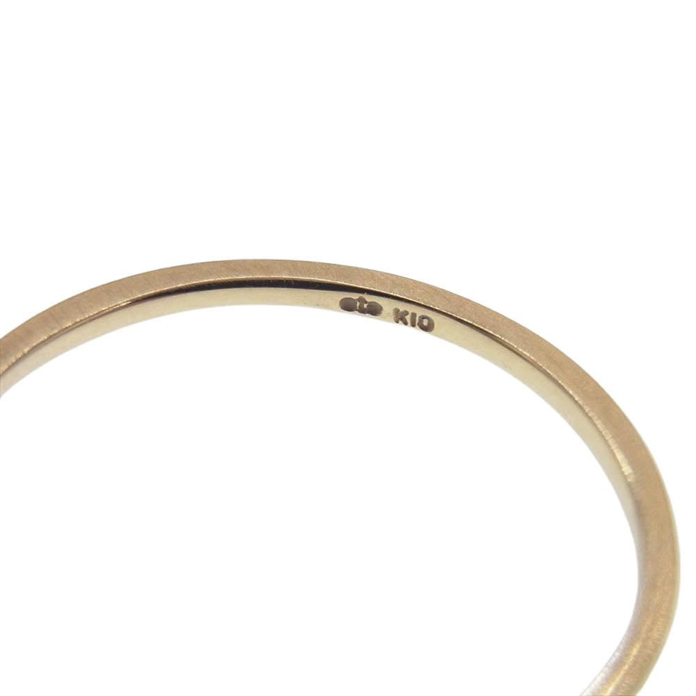 エテ K10YG レイヤード クラフト リング ゴールド系 10.5号【中古】