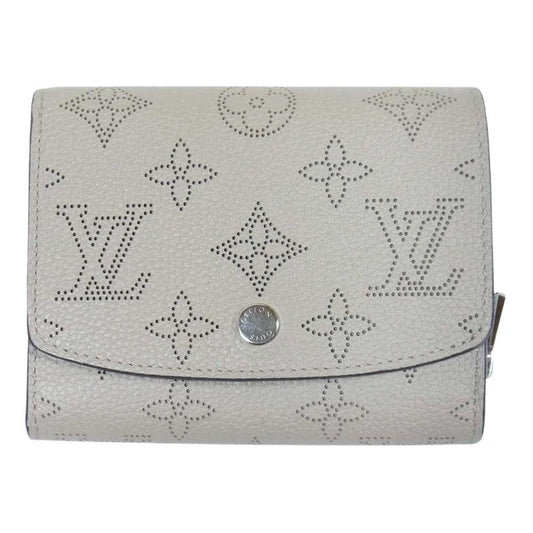 LOUIS VUITTON ルイ・ヴィトン M62542  ポルトフォイユ イリス コンパクト ガレ 二つ折り 財布 ウォレット ベージュ系【中古】