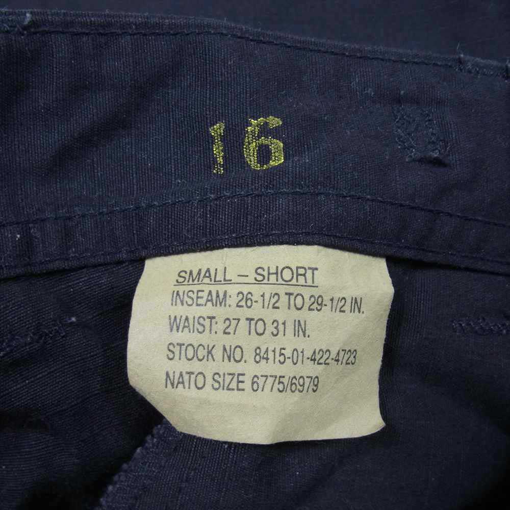 ユーエス アーミー 357 B.D.U.TROUSERS カーゴパンツ 軍パン ブラック系 SMALL SHORT【中古】