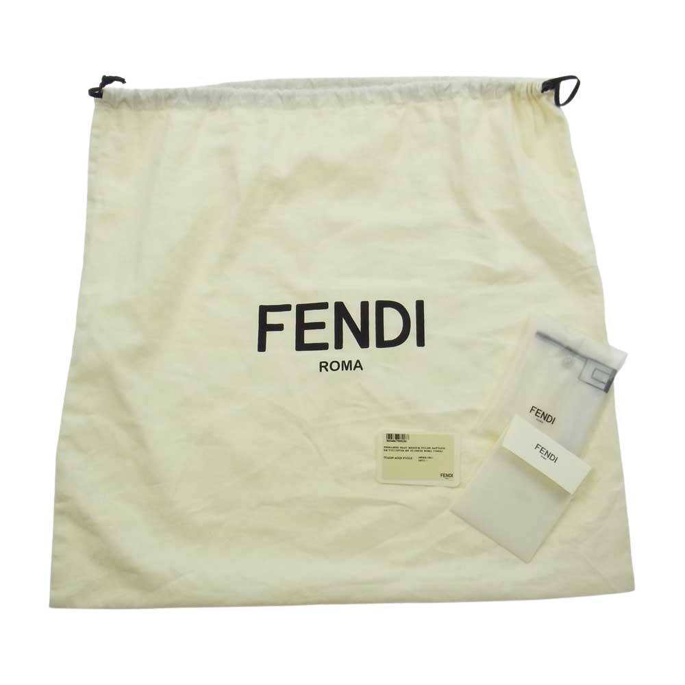 FENDI フェンディ 7VA529 ピーカブー アイシーユー ミディアム ナイロン 2WAY ショルダー ハンド バッグ ライトブラウン系【美品】【中古】