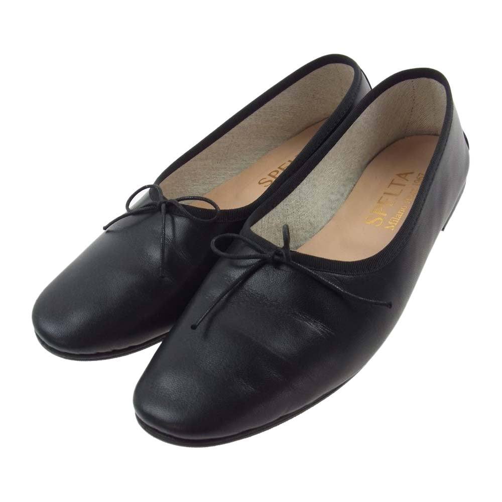 スペルタ SPELTA Olga ヘアカーフ バレエ シューズ　 ブラック系 37【中古】