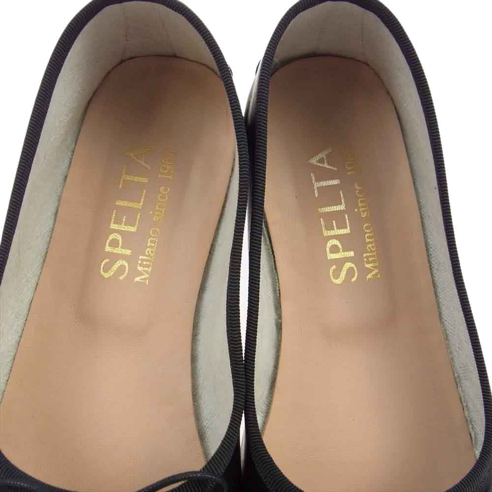 スペルタ SPELTA Olga ヘアカーフ バレエ シューズ　 ブラック系 37【中古】