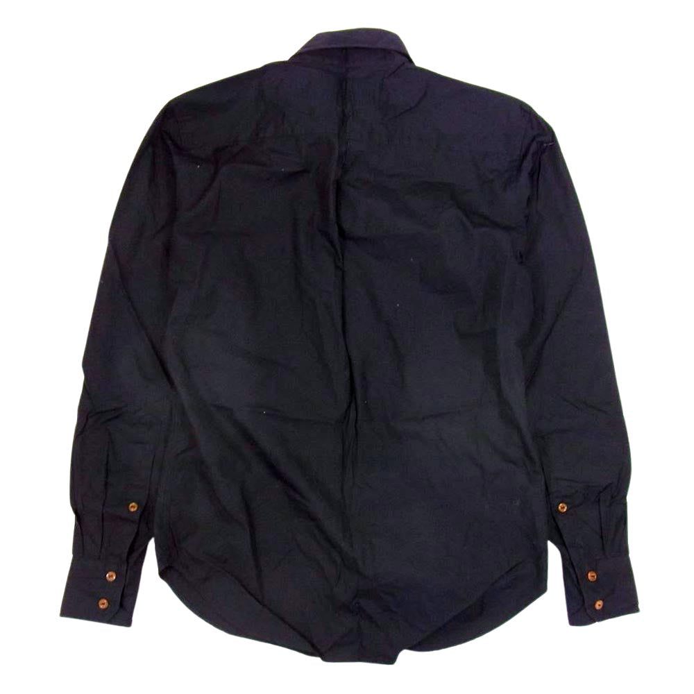 Vivienne WestwoodMAN ヴィヴィアンウエストウッドマン オーブ刺繍 長袖 シャツ ブラック系 44【中古】