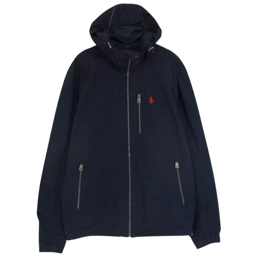 RALPH LAUREN ラルフローレン 国内正規品 ナイロン フルジップ パーカー ジャケット ネイビー系 XS【中古】