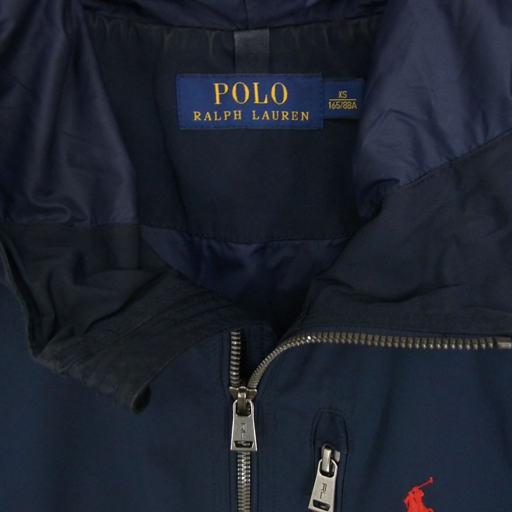RALPH LAUREN ラルフローレン 国内正規品 ナイロン フルジップ パーカー ジャケット ネイビー系 XS【中古】