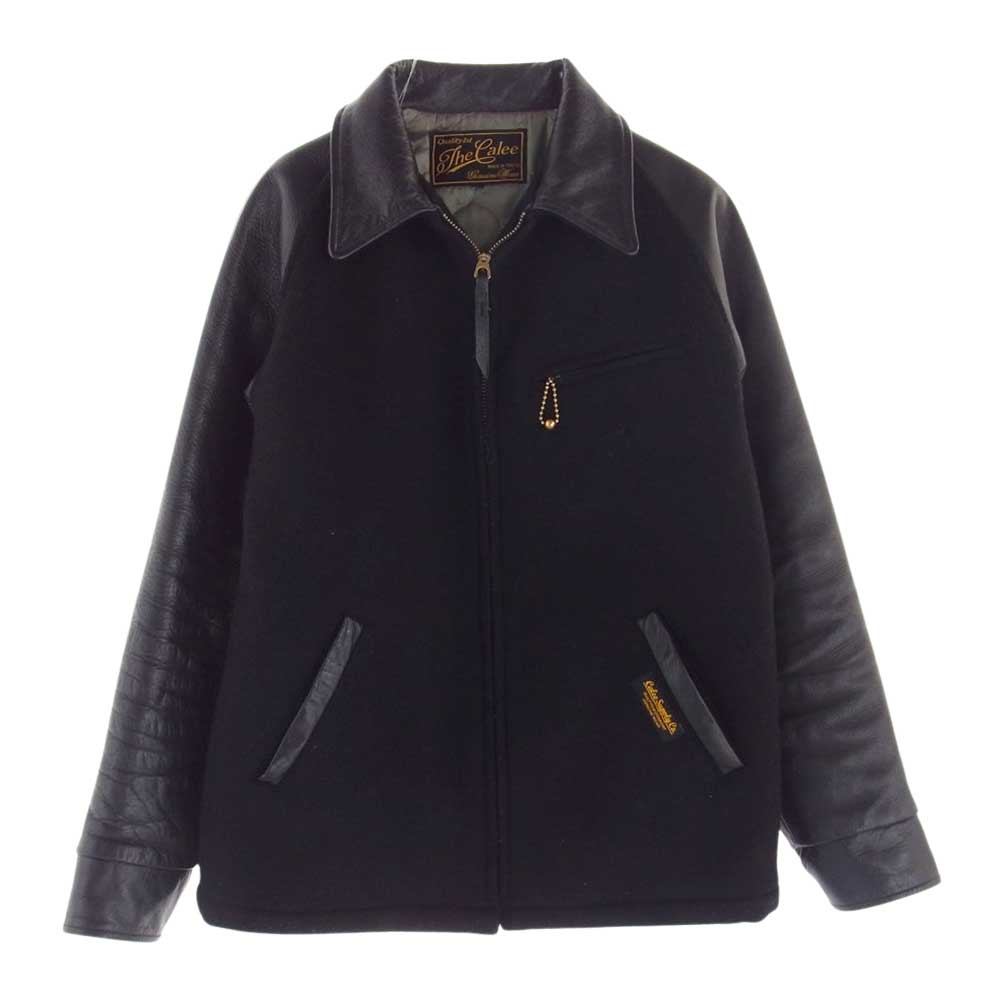 CALEE キャリー レザー切替 スポーツ ジャケット ブラック系 M【中古】