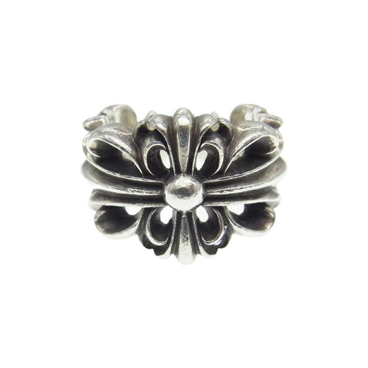 CHROME HEARTS クロムハーツ（原本無） DBL FLRL CRS ダブル フローラル クロス リング シルバー系 21号【中古】