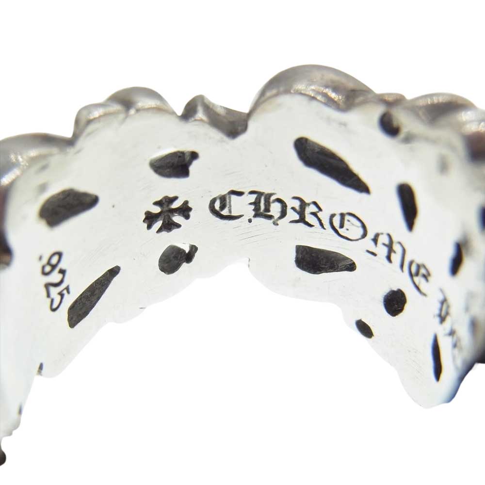 CHROME HEARTS クロムハーツ（原本無） DBL FLRL CRS ダブル フローラル クロス リング シルバー系 21号【中古】