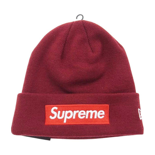 Supreme シュプリーム 22AW New Era BOX Logo Beanie BOXロゴ ビーニー ニットキャップ Cardinal ワインレッド系【新古品】【未使用】【中古】