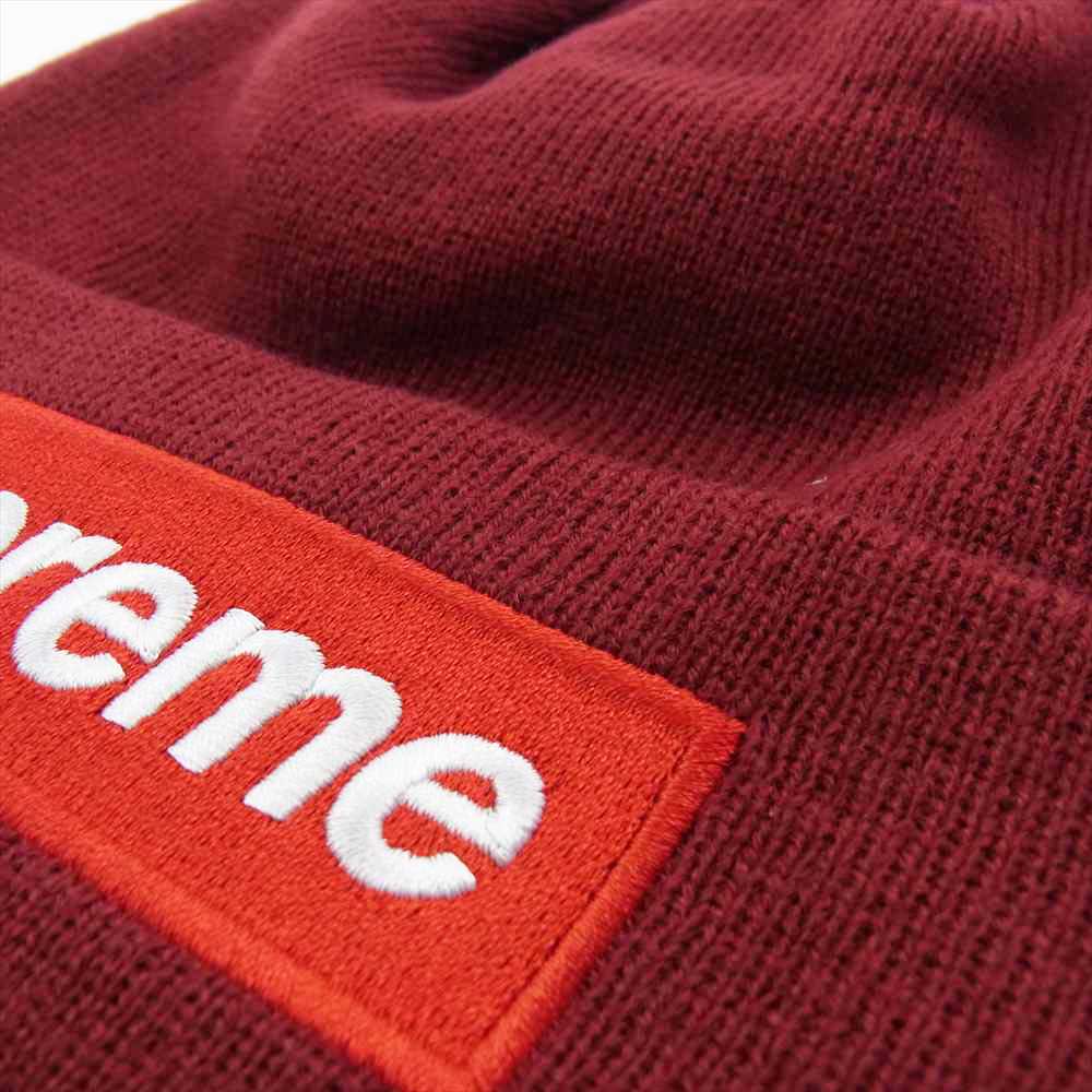 Supreme シュプリーム 22AW New Era BOX Logo Beanie BOXロゴ ビーニー ニットキャップ Cardinal ワインレッド系【新古品】【未使用】【中古】