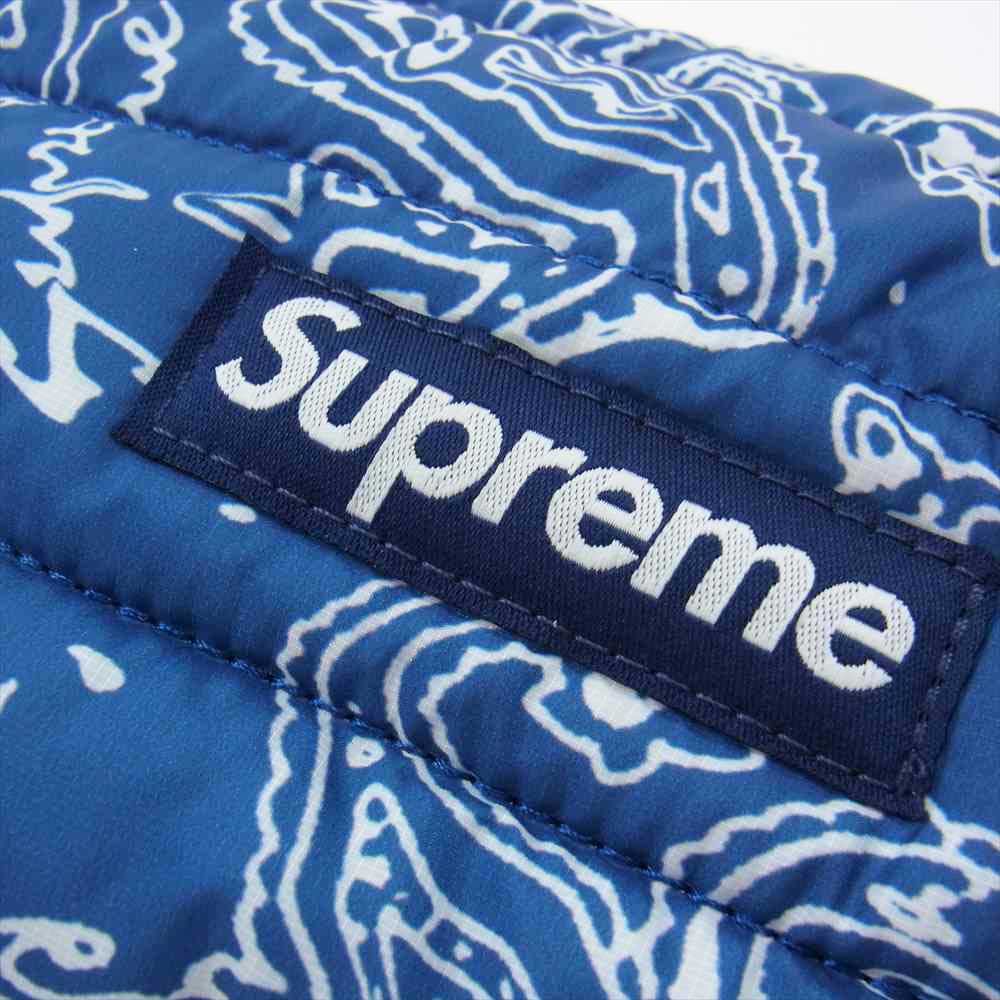 Supreme シュプリーム 22AW Puffer Side Bag バンダナ ペイズリー ショルダー バッグ Blue Paisleｙ ブルー系【新古品】【未使用】【中古】