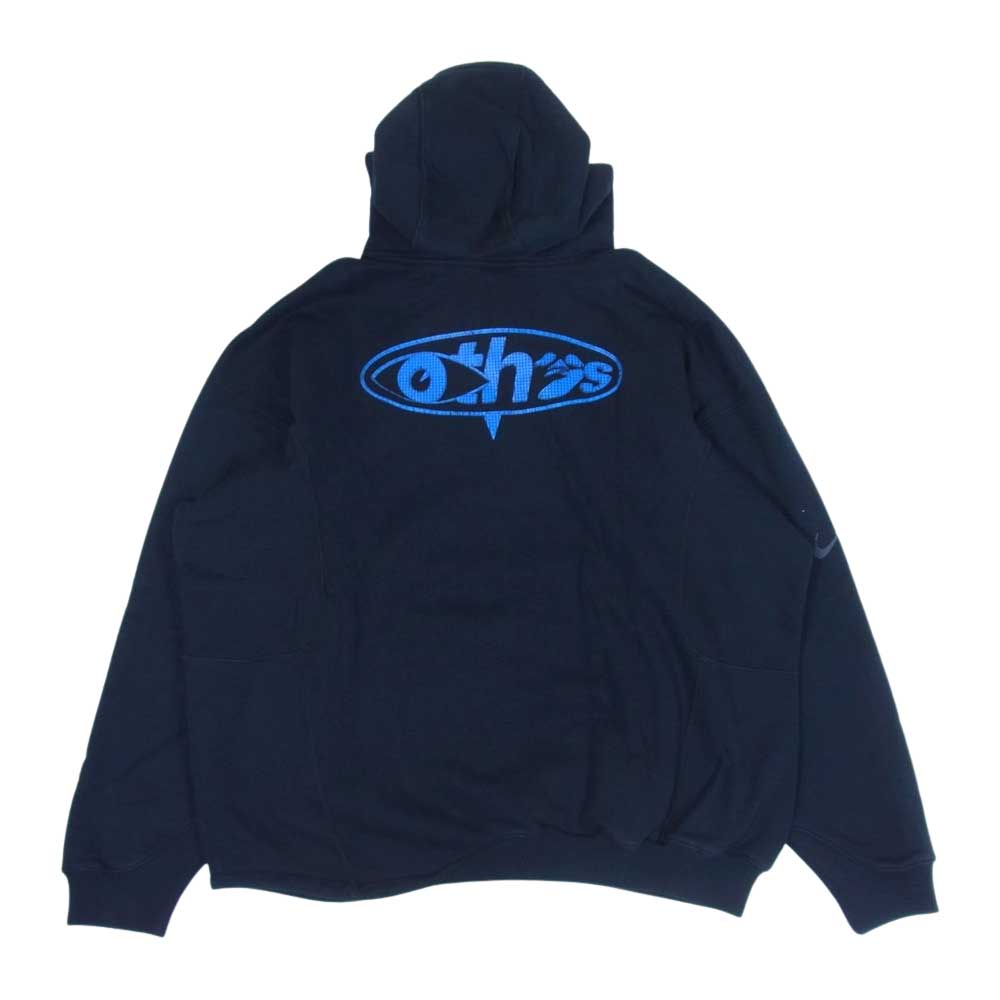 OFF-WHITE オフホワイト DN1760-010 NIKE AS M NRG OFF-WHITE FLC HOODIE BLACK 22HO-S ナイキ フーディ スウェット パーカー ダークネイビー系 XL【極上美品】【中古】