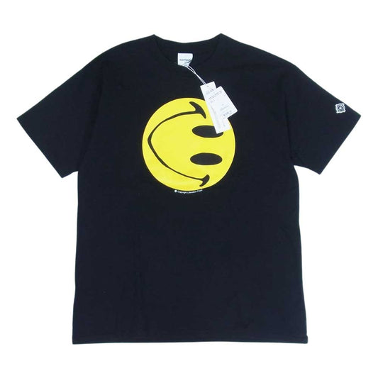READY MADE レディメイド 22SS T-SHIRT SMILY CLF スマイル 半袖 Tシャツ ブラック系 XL【新古品】【未使用】【中古】