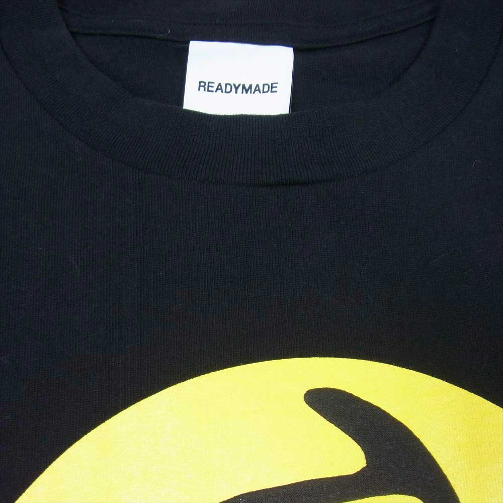 READY MADE レディメイド 22SS T-SHIRT SMILY CLF スマイル 半袖 Tシャツ ブラック系 XL【新古品】【未使用】【中古】