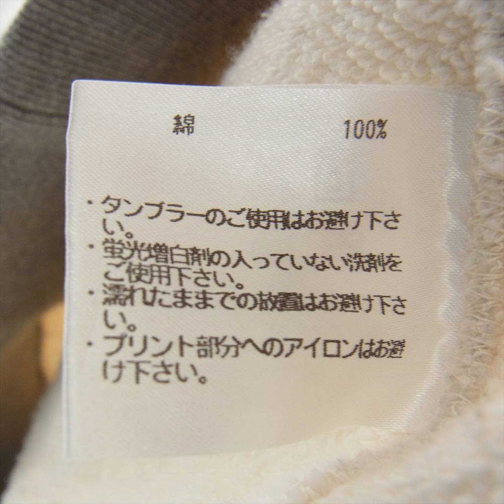 ループウィラー BEAMS＋別注 バイカラー 両Vガゼット クルーネック スウェット トレーナー ホワイト系 S【中古】