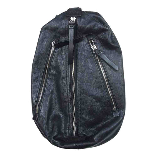 COACH コーチ E1282-70360 トン??プソン スリング パック レザー ボディバッグ ブラック系【中古】