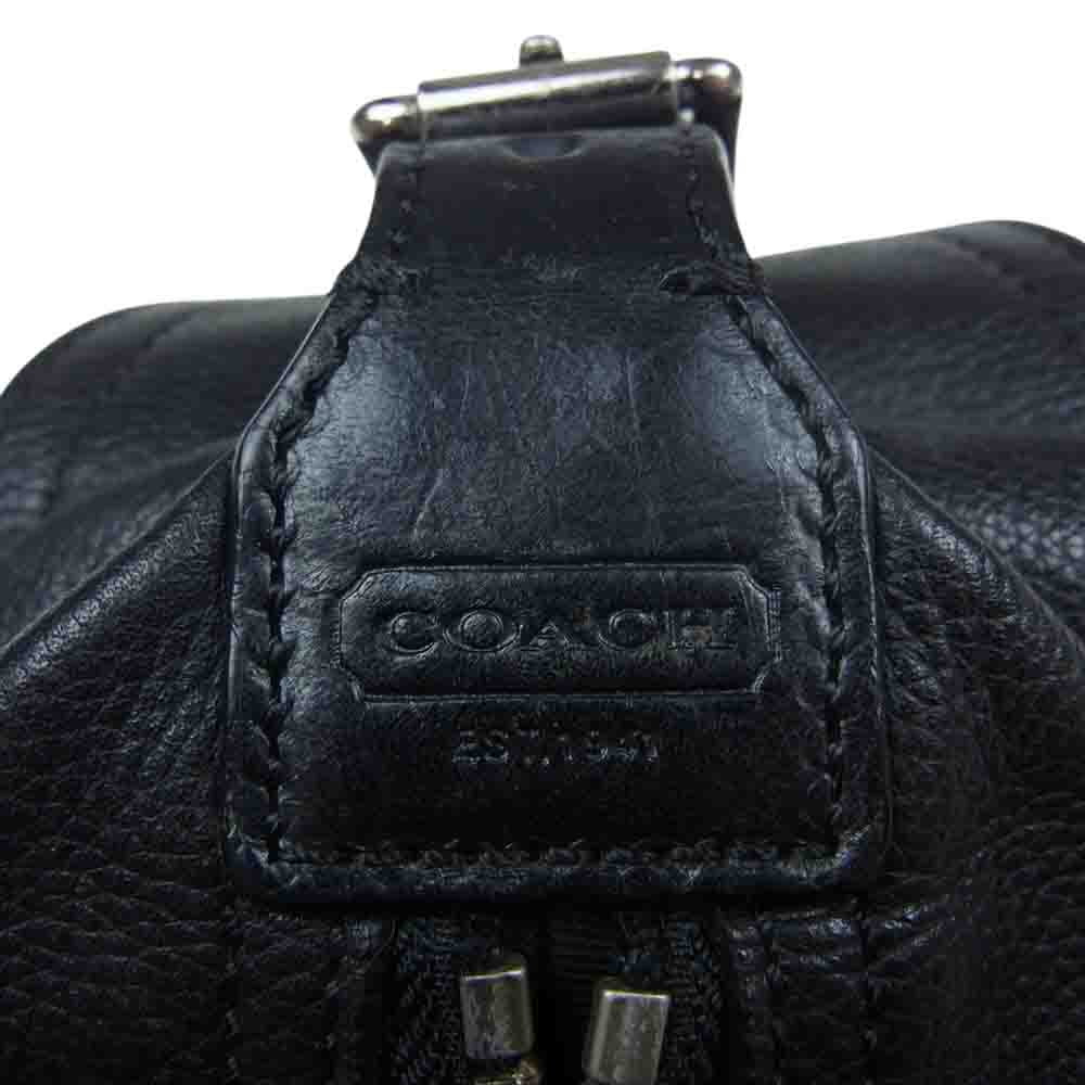 COACH コーチ E1282-70360 トン??プソン スリング パック レザー ボディバッグ ブラック系【中古】
