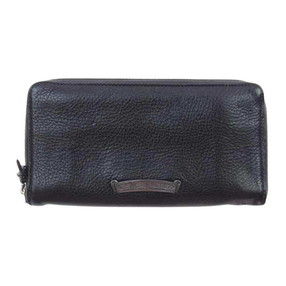 CHROME HEARTS クロムハーツ（原本有） REC F ZIP SCRL LABEL レックFジップ スクロールラベル ウォレット ブラック系【中古】