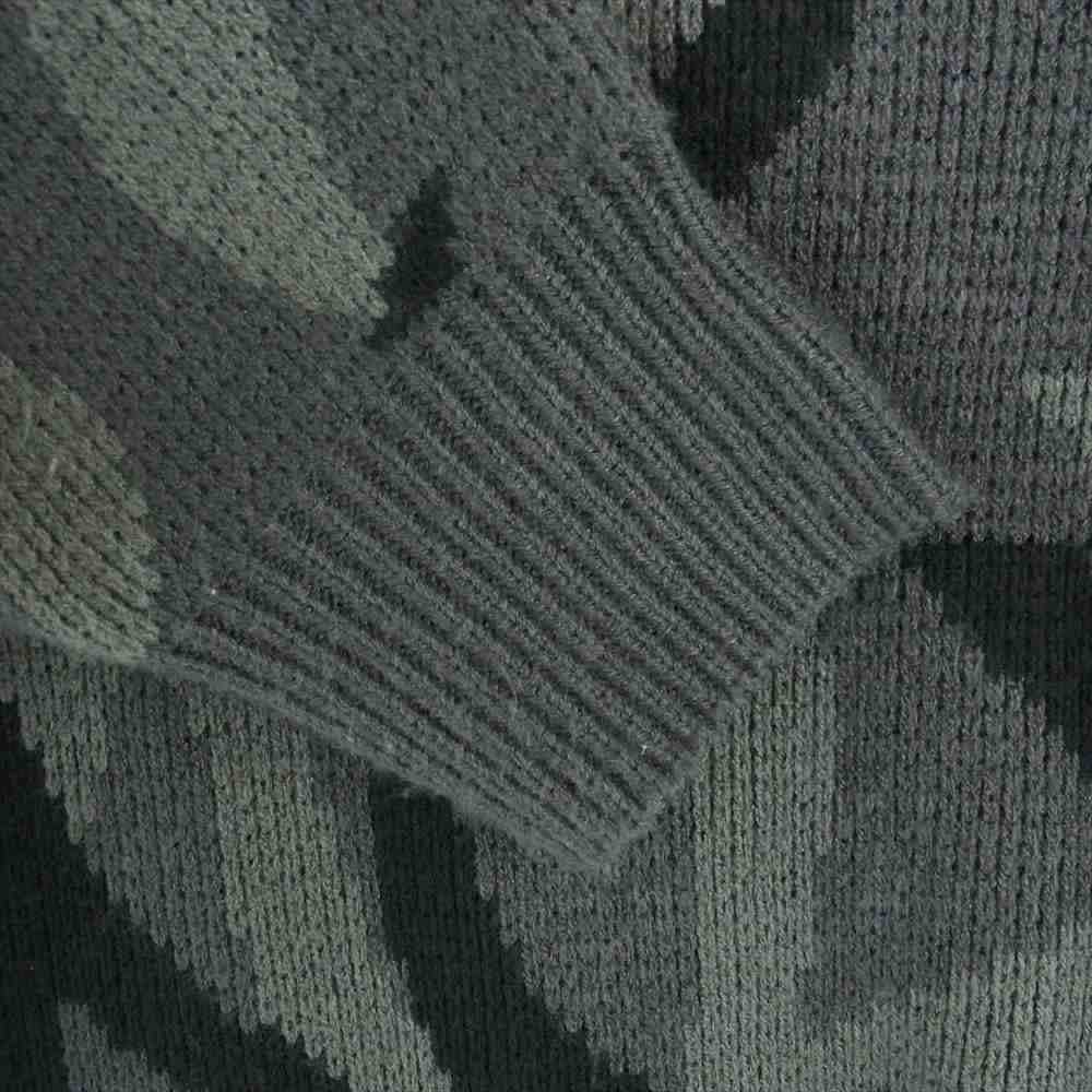 Supreme シュプリーム 19AW Tribal Camo Sweater トライバル カモ セーター ニット グレー系 S【中古】