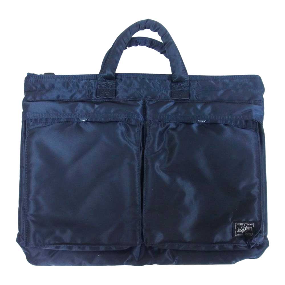 HEAD PORTER ヘッドポーター タンカー ナイロン ブリーフケース トートバッグ ダークネイビー系【極上美品】【中古】