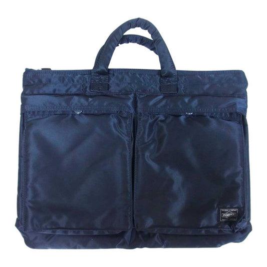 HEAD PORTER ヘッドポーター タンカー ナイロン ブリーフケース トートバッグ ダークネイビー系【極上美品】【中古】