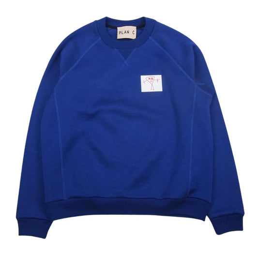 プランシー FLCJB56KU0TF002 パッチ スウェット ブルー系 M【美品】【中古】