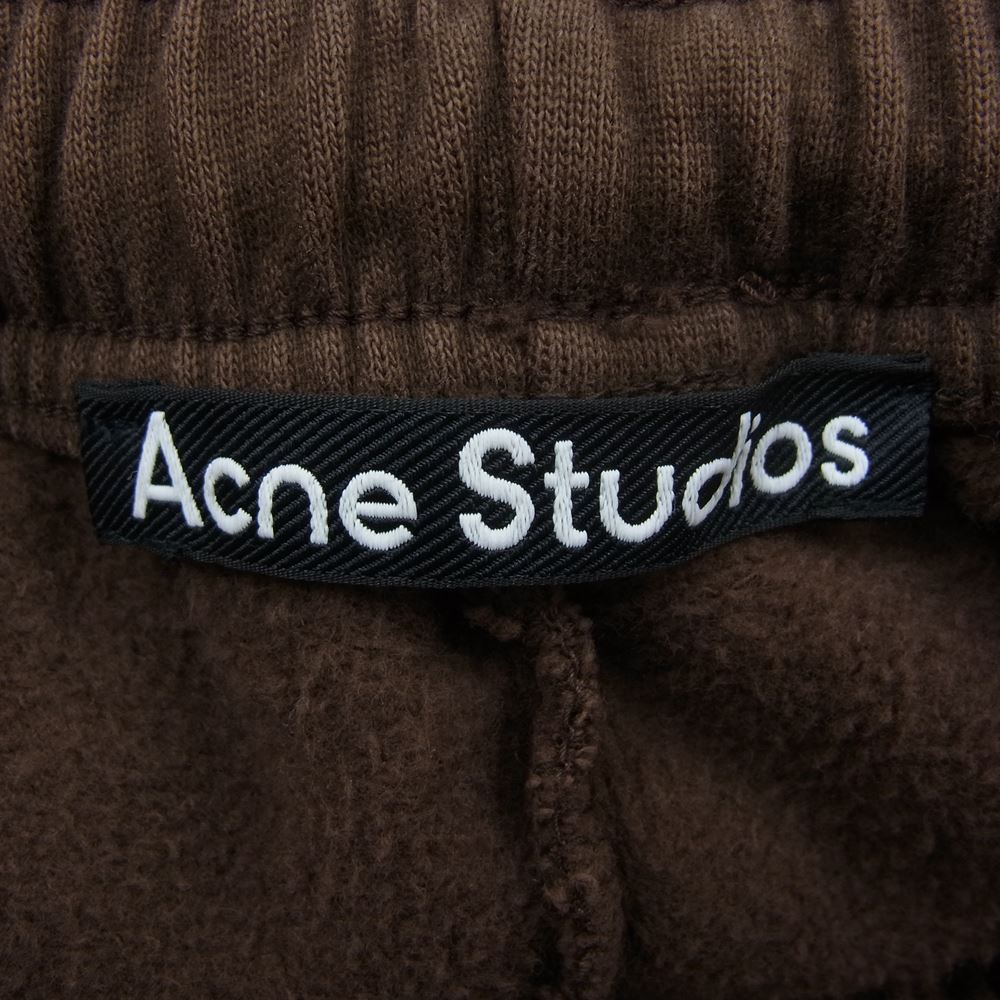 ACNE STUDIOS アクネストゥディオズ FA-UX-TROU000059-CK0049 フェイスパッチ フリーススウェットパンツ コーヒーブラウン ブラウン系 XS【中古】