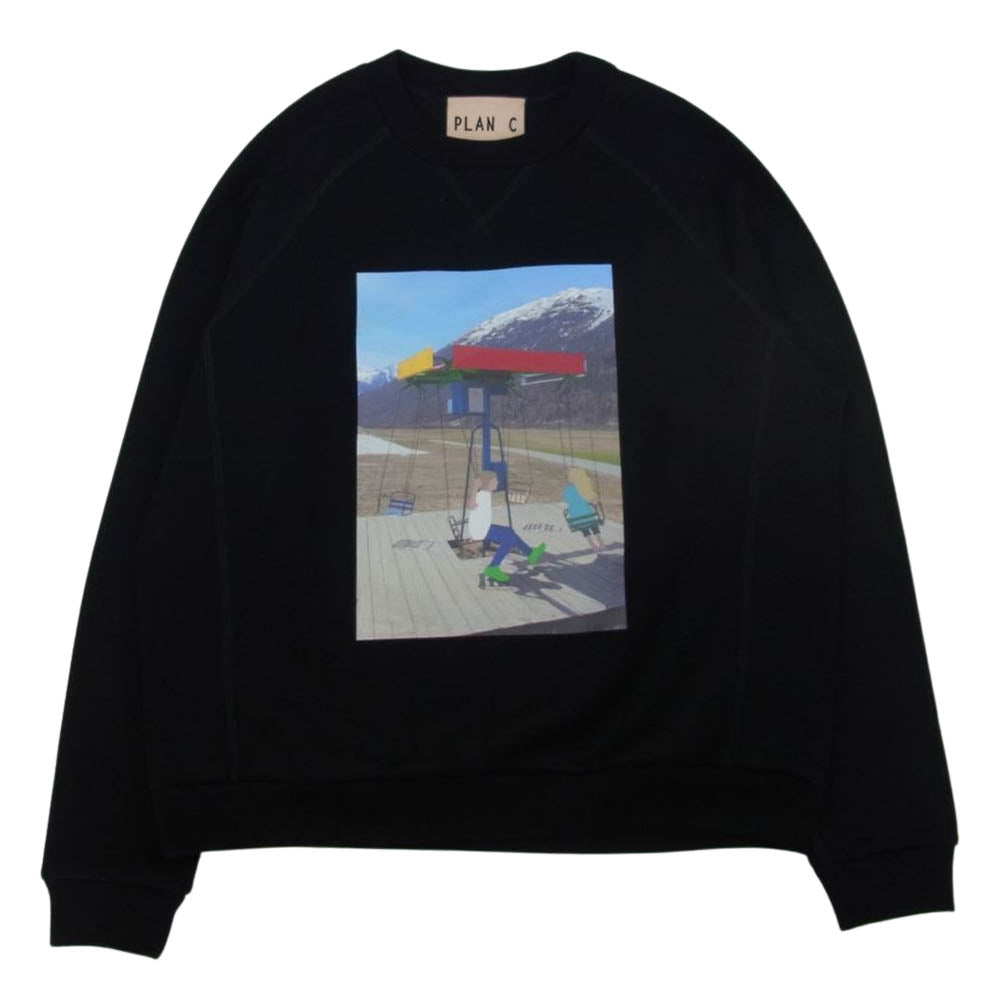 プランシー FLCJB56S69TF002 プリント スウェット ブラック系 M【極上美品】【中古】