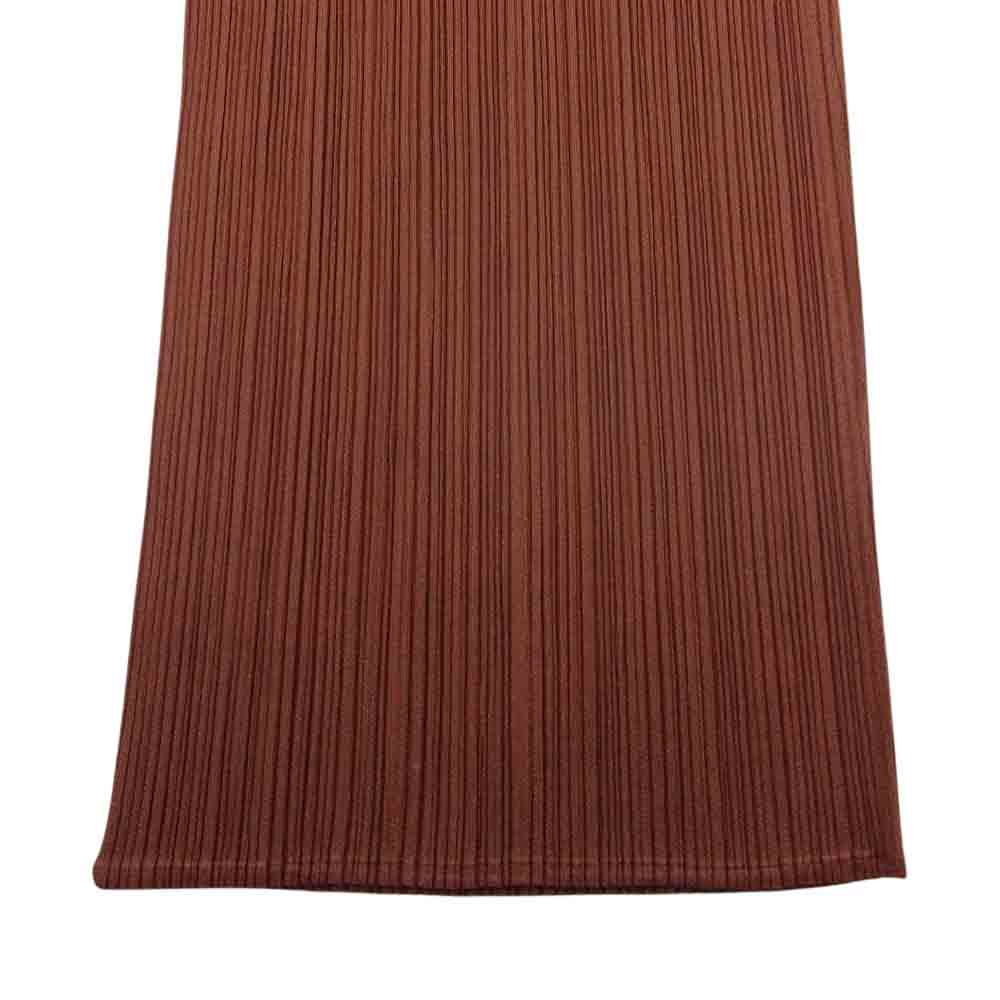 PLEATS PLEASE プリーツプリーズ イッセイミヤケ PP83-JF143 プリーツ加工 ストレート パンツ ブラウン ブラウン系 2【美品】【中古】
