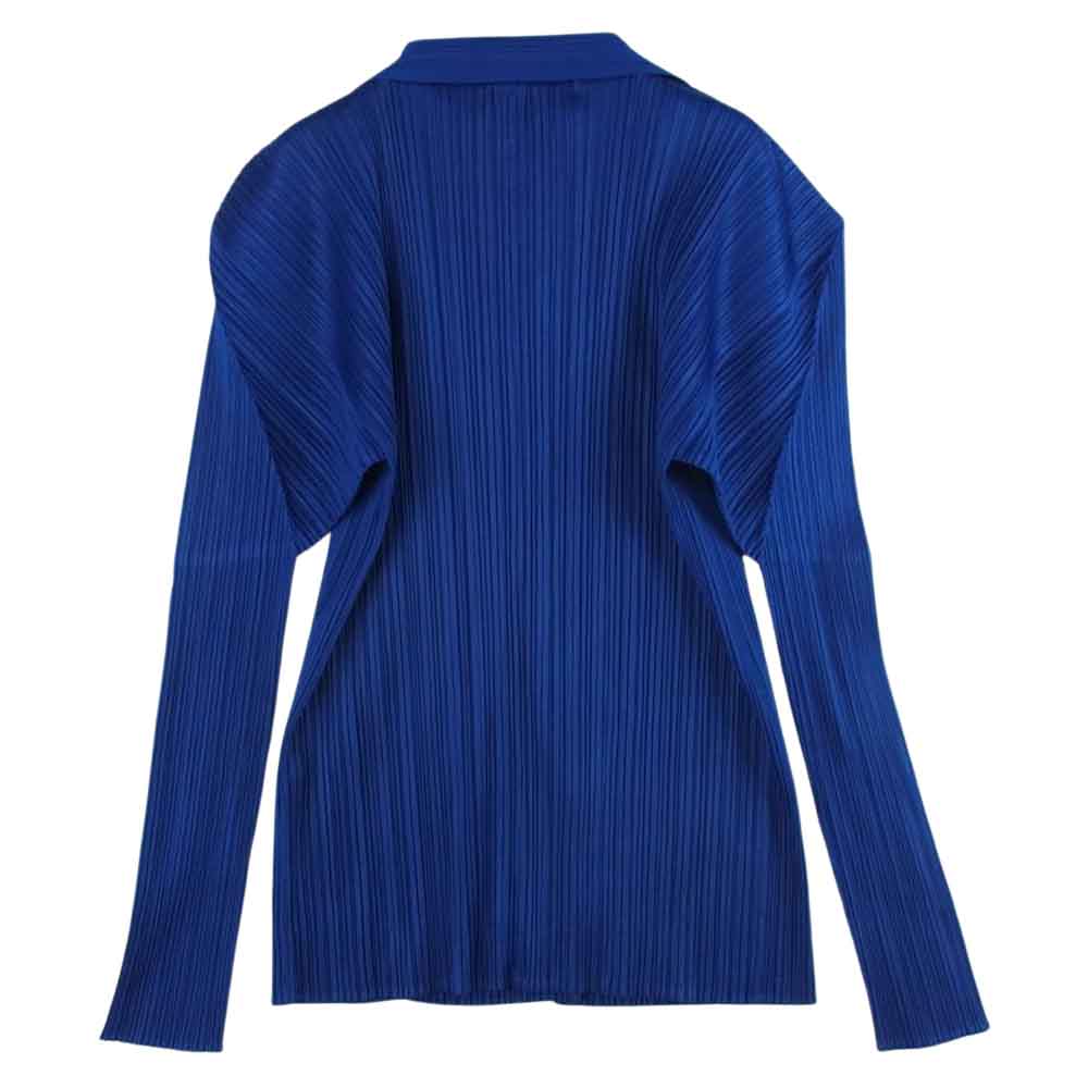 PLEATS PLEASE プリーツプリーズ イッセイミヤケ PP73-JK624 プリーツ加工 シャツ ブラウス 長袖 日本製 ブルー系 3【中古】
