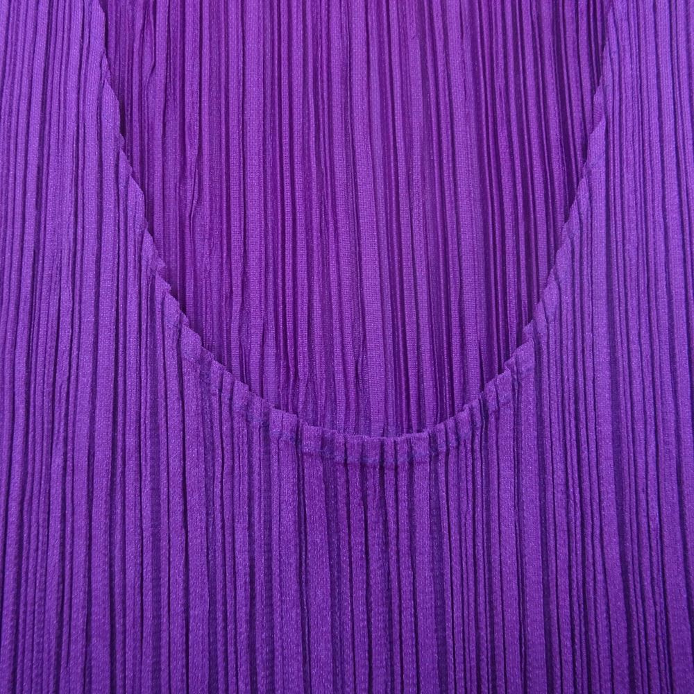 PLEATS PLEASE プリーツプリーズ イッセイミヤケ PP81-JH616 プリーツ加工 ノースリーブ スリット ロング ワンピース パープル  パープル系 2【美品】【中古】
