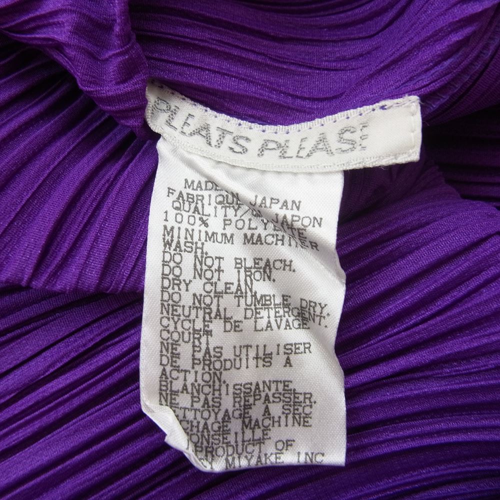 PLEATS PLEASE プリーツプリーズ イッセイミヤケ PP81-JH616 プリーツ加工 ノースリーブ スリット ロング ワンピース パープル  パープル系 2【美品】【中古】