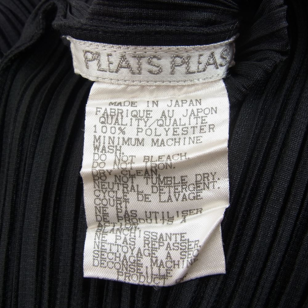 PLEATS PLEASE プリーツプリーズ イッセイミヤケ PP04-JH616 プリーツ加工 ノースリーブ スリット ロングワンピース ブラック  ブラック系 2【美品】【中古】