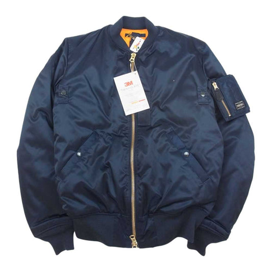 PORTER ポーター × BUZZ RICKSON'S バズリクソンズ 390-92151 MA-1 & WALLET ウォレット付き ブルゾン フライトジャケット ネイビー系 36【新古品】【未使用】【中古】