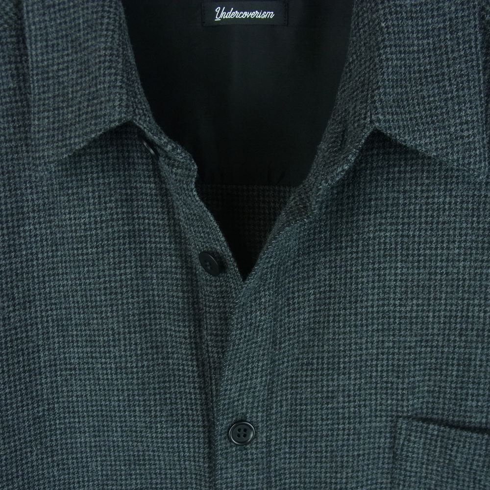 UNDERCOVER アンダーカバー 22AW UI2B4404 UNDERCOVERISM アンダーカバイズム カットオフ ウール 長袖 シャツ ジャケット グレー系 4【中古】