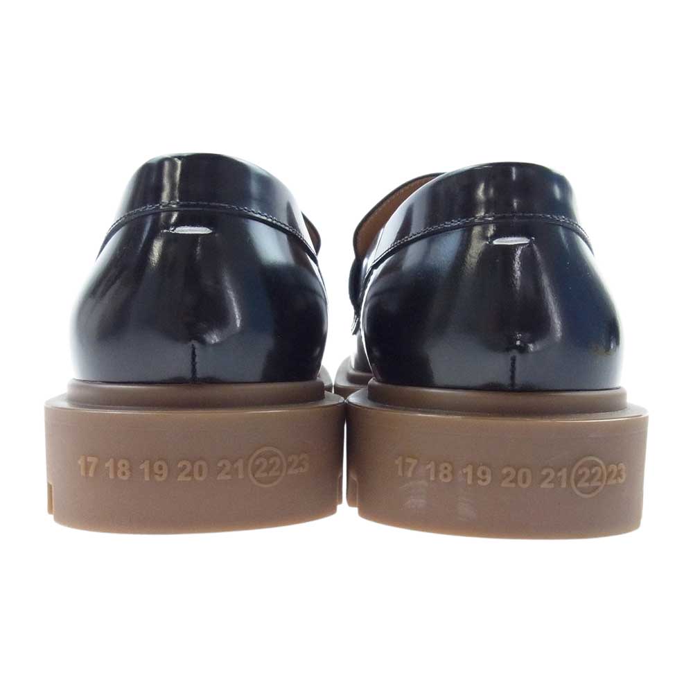 MAISON MARGIELA メゾンマルジェラ レザー ペニー ローファー モカシン ブラック系 43【中古】