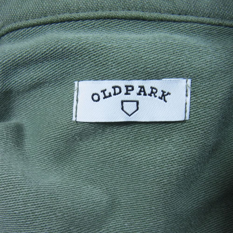 オールドパーク Oversized Riders Shirt Miltary 再構築 ミリタリー オーバーサイズ ライダース シャツ ジャケット カーキ系 L【中古】