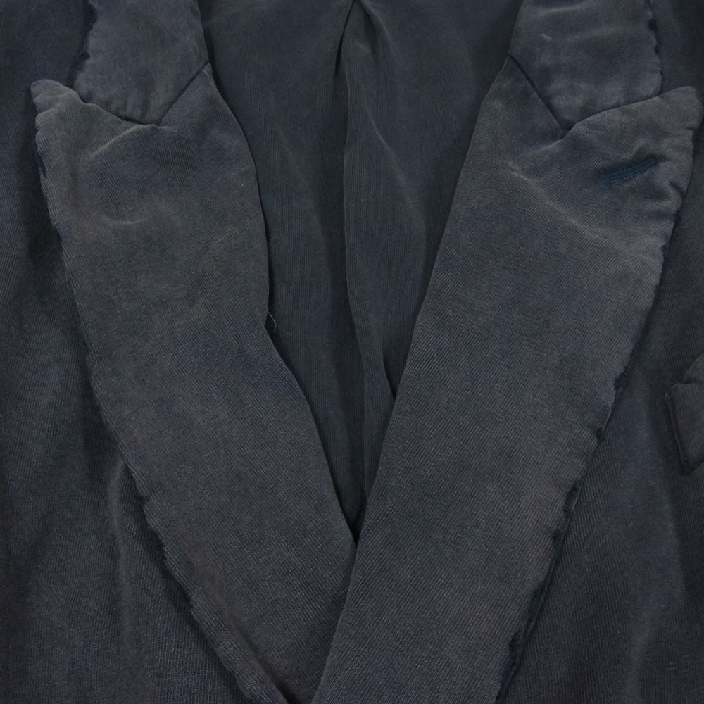 BALENCIAGA バレンシアガ 662390 SLIM WORN OUT ウォッシュアウト加工 ノッチドラペル ダブルブレスト ジャケット チャコール系 XXL【中古】