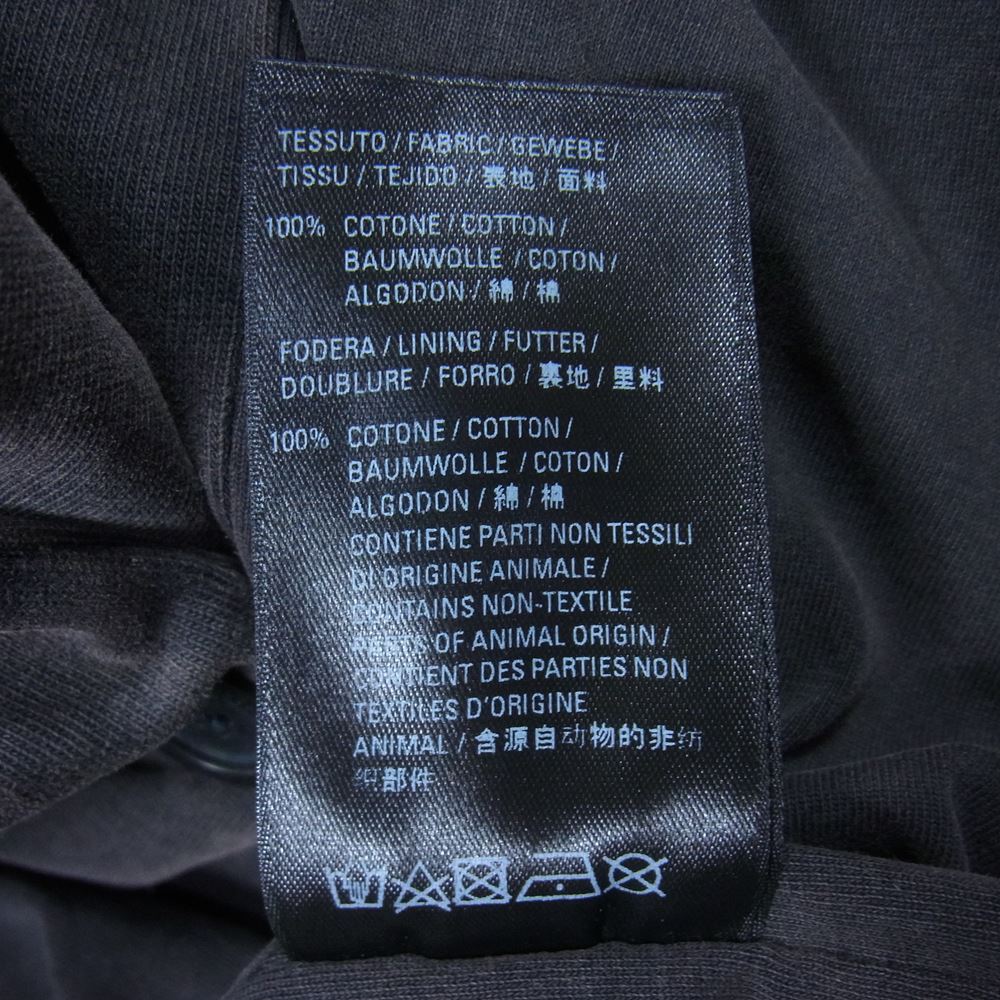 BALENCIAGA バレンシアガ 662390 SLIM WORN OUT ウォッシュアウト加工 ノッチドラペル ダブルブレスト ジャケット チャコール系 XXL【中古】