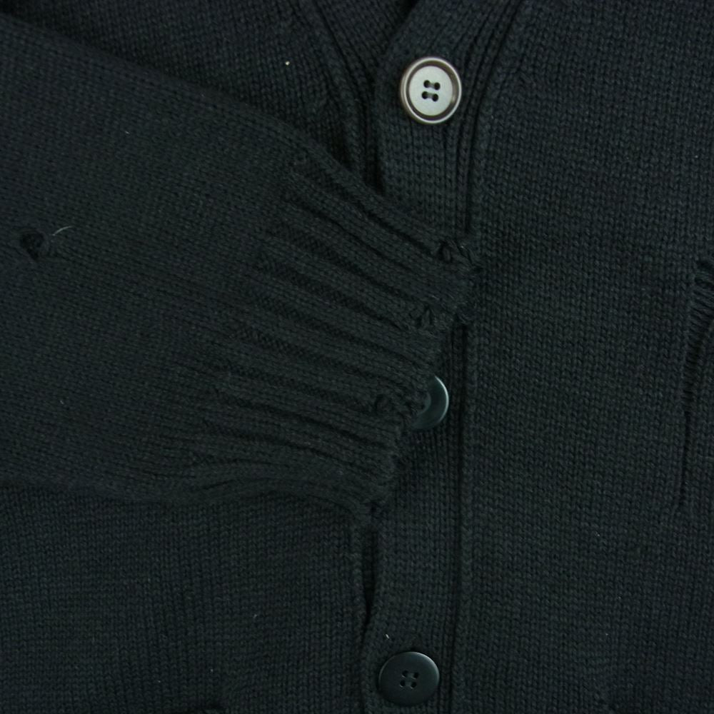 UNDERCOVER アンダーカバー 21SS UC1A4906 ダメージ加工 ボロ ニット カーディガン 日本製 ブラック系 5【中古】