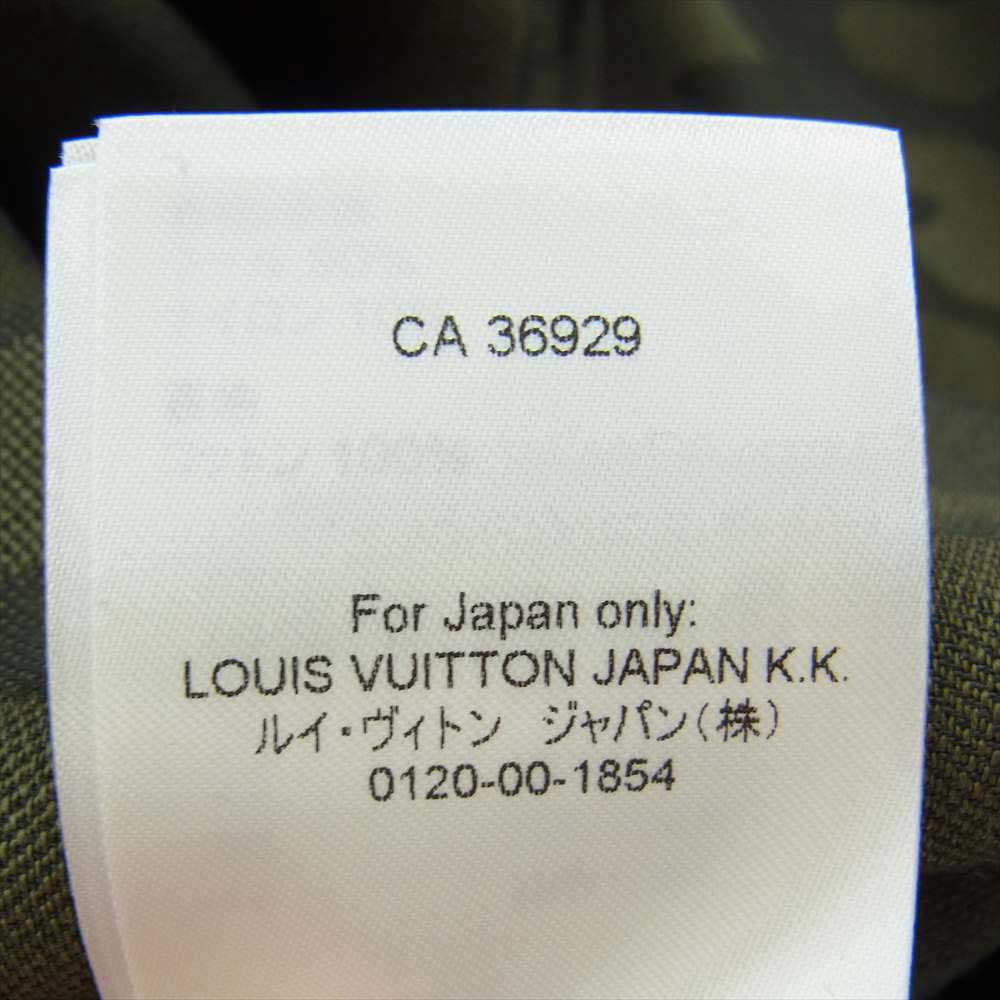 LOUIS VUITTON ルイ・ヴィトン 1AAUTF ルイヴィトンジャパンタグ LV レース ウール オーバー シャツ ジャケット モスグリーン系 50【美品】【中古】