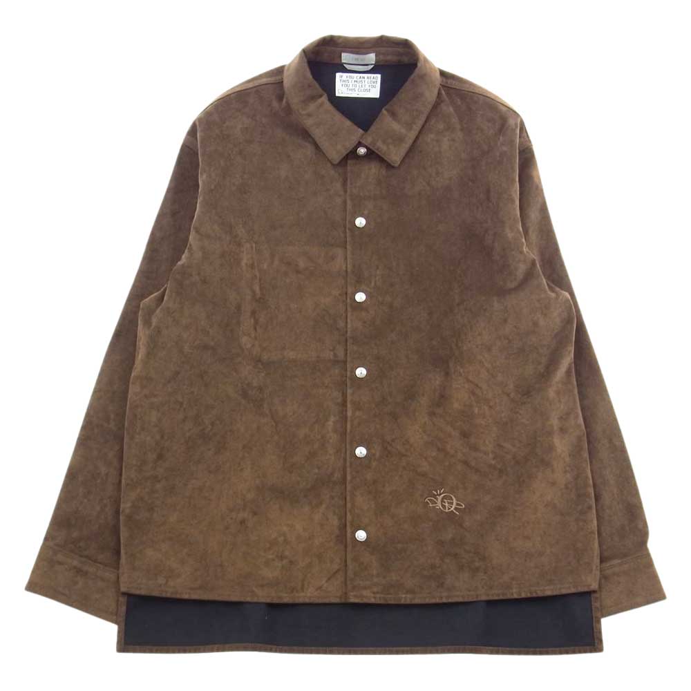 Dior ディオール 22AW CACTUS JACK カクタスジャック Oversized Overshirt ロゴ刺繍 オーバーサイズ オーバーシャツ ブラウン系 54【美品】【中古】