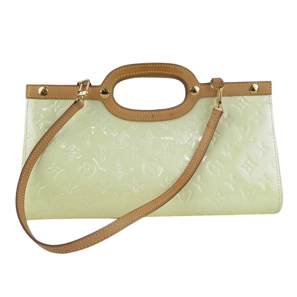 LOUIS VUITTON ルイ・ヴィトン M91374 モノグラム ヴェルニ ロクスバリードライブ エナメル ハンド バッグ イエロー系【中古】