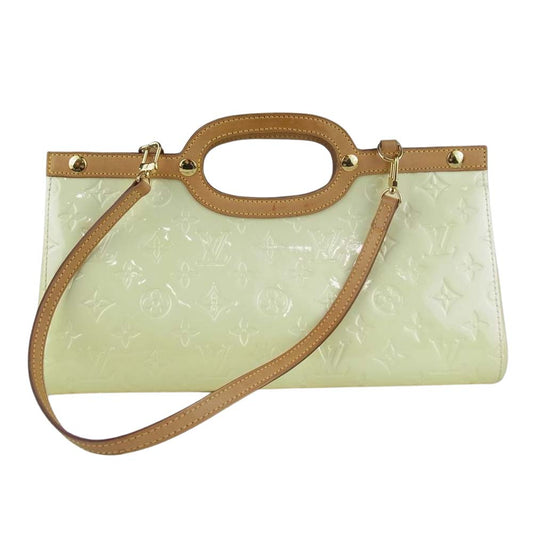 LOUIS VUITTON ルイ・ヴィトン M91374 モノグラム ヴェルニ ロクスバリードライブ エナメル ハンド バッグ イエロー系【中古】